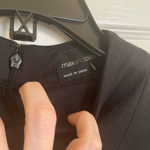 Max and Cleo Black Sleeveless Dress with Pockets - Picture 5 of 11